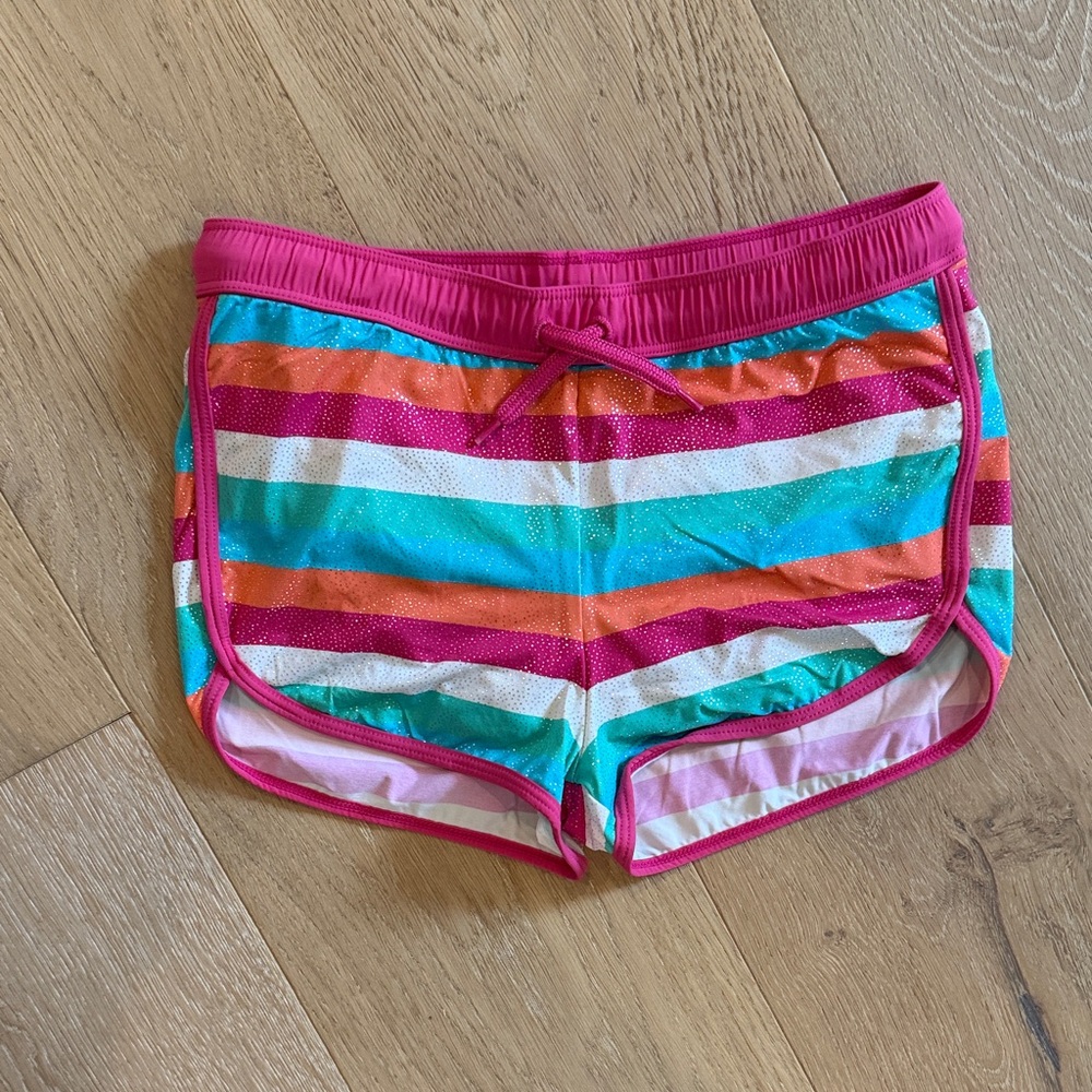 NWOT Hatley Striped Swim Trunks - Pink, Orange, Blue